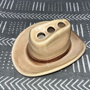 Danica 1992 Vintage Ceramic Cowboy Hat Toothbrush Holder